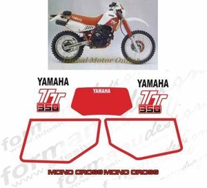 グラフィック デカール ステッカー 車体用 / ヤマハ TT350 1985 レストア