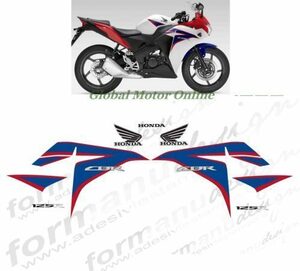 グラフィック デカール ステッカー 車体用 / ホンダ CBR125R / 2011 レストア