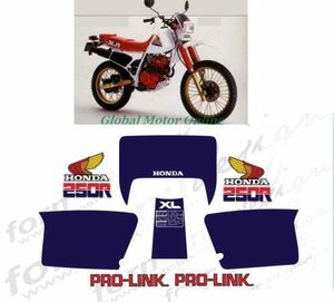 グラフィック デカール ステッカー 車体用 / ホンダ XL250R 1984 レストア