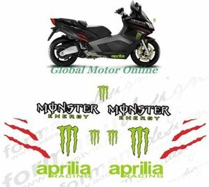 グラフィック デカール ステッカー 車体用 / アプリリア aprilia SRV850 / モンスターエナジー　