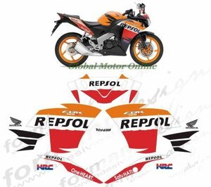 グラフィック デカール ステッカー 車体用 / ホンダ CBR125R / REPSOL レプソル