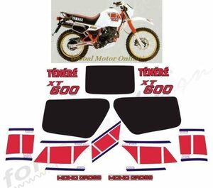 グラフィック デカール ステッカー 車体用 / ヤマハ XT600Z TENERE34L 1983 レストア