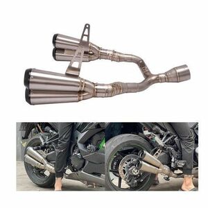 KO Lightning / 420 mm 左右 2本出し チタン スリップオンマフラー 触媒除去 / カワサキ Kawasaki NinjaZ 1000SX ニンジャ 1000SX 2020-