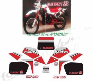 グラフィック デカール ステッカー 車体用 / カジバ CAGIVA ELEFANT 125 レストア