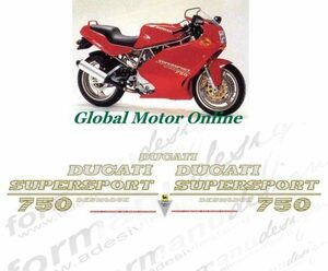 グラフィック デカール ステッカー 車体用 / ドゥカティ Ducati 750SS 750 スーパースポーツ SUPERSPORT DESMODUE レストア