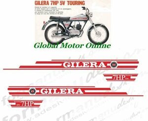 グラフィック デカール ステッカー 車体用 / ジレラ GILERA 5V TOURING 7HP レストア