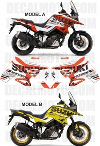 カスタム グラフィック デカール ステッカー 車体用 / スズキ Ｖ－ストローム V-STROM 1050 2020- ( EF11M ) / SIGN MUG YELLOW ORANGE