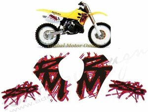 グラフィック デカール ステッカー 車体用 / スズキ RM125 / RM250 1993 レストア