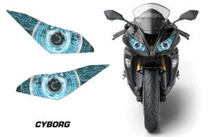 AMR Racing ヘッドライト アイ デカール CB BLUE ZX-6R 2013-