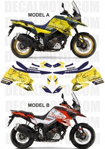 カスタム グラフィック デカール ステッカー 車体用 / スズキ Ｖ－ストローム V-STROM 1050 2020- ( EF11M ) / WORLD YELLOW ORANGE