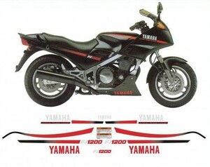 グラフィック デカール ステッカー 車体用 / ヤマハ FJ1200 / 1986 ブラック
