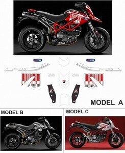 カスタム グラフィック デカール ステッカー 車体用 / ドゥカティ ハイパーモタード 796 1100 / MOTO GP モトGP 2010 TRIBUTE REPLICA