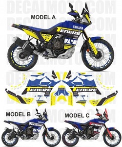 グラフィック デカール ステッカー 車体用 / ヤマハ Tenere700 テネレ700 ワールドレイド WORLD RAID / FACTORY RACING ICON BLUE