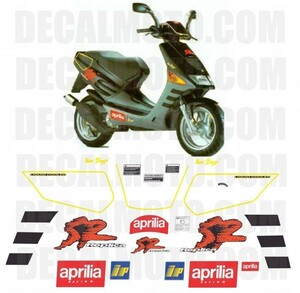 カスタム グラフィック デカール ステッカー 車体用 / アプリリア SR50 初代 1994-1998 / 1995 REPLICA MAX BIAGGI レプリカ ビアッジ