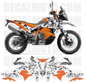 カスタム グラフィック デカール ステッカー 車体用 / KTM 790 890 ADVENTURE R アドベンチャー R 2019 2021 / CAMOUFLAGE カモフラージュ