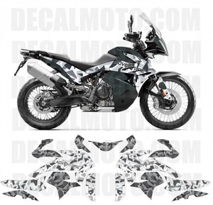 カスタム グラフィック デカール ステッカー 車体用 / KTM 790 890 ADVENTURE アドベンチャー 2019 2021 / CAMOUFLAGE カモフラージュ