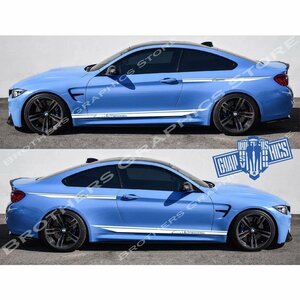 グラフィック デカール ステッカー 車体用 / BMW M4 4シリーズ / 4X アンダー サイド ドア リア トランク エアロ バイナル レーシング