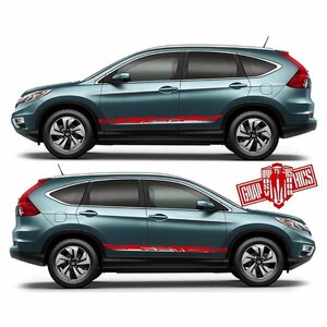 グラフィック デカール ステッカー 車体用 / ホンダ CR-V CRV RW1 / 2 / RT 5 / 6 型 2016年-/ 2X サイド ドア エアロ デザイン