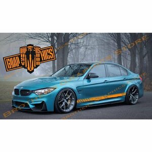 グラフィック デカール ステッカー 車体用 / BMW M3 3シリーズ / 2X アンダーサイド ドア エアロ バイナル ストライプ 外装 レース