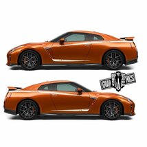 グラフィック デカール ステッカー 車体用 / 日産 R35 GT-R GTR / 4X フロント リア サイド ホィール エアロ バイナル パターン バイグラ_画像2