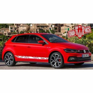 グラフィック デカール ステッカー 車体用 / VW フォルクスワーゲン ポロ POLO 1994-2021 / 2X アンダー サイド ドア ストライプ GTI