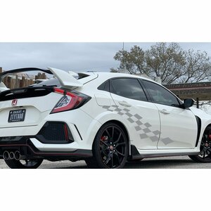 グラフィック デカール ステッカー 車体用 / ホンダ シビック タイプR Type R FC / FK 型 2015-2021 / サイド ドア レーシング フラッグ