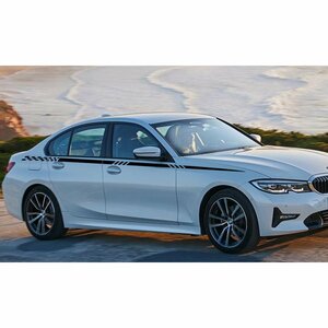 グラフィック デカール ステッカー 車体用 / BMW 3シリーズ Mパフォーマンス M3 / サイド ドア ストライプス バイナル レーシング チェッカ