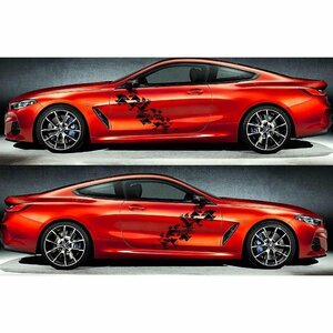 グラフィック デカール ステッカー 車体用 / BMW M8 8シリーズ 2018-/ 2X センター サイド ドア エアロ バイナル ストライプ レーシング