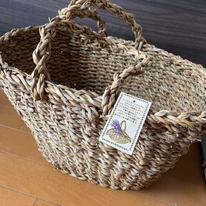 かごバッグ 未使用 タグ付き 自然素材 持ち手付き バスケット バングラデシュ カゴバッグ