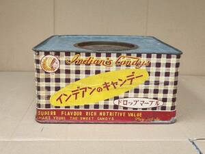 ２３　昭和レトロ　インデアンのキャンデー　ブリキ缶