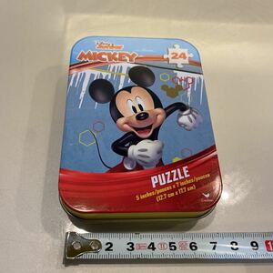 ディズニーミッキーパズル24ピース新品缶入り　320