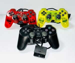 PS2 用 コントローラー デュアルショック2 3個セット バラ売りなし ジャンク