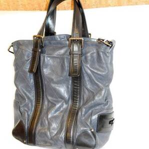 即決 美品 本物 chloe クロエ キルティング レザー トートバック ネイビー