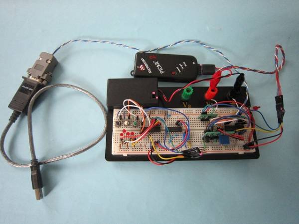 ★電子工作 PIC ブレッドボード用基板 SW LED RS232C ★電子工作 PIC ブレッドボード用基板 SW LED RS232C