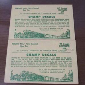 Champ Decal Box Car 2両分 デカール セット 絶版品 NYC Jade Green + Erly Bird NO525054