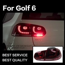 テールライト フォルクスワーゲン ゴルフ6 5K Mk6 テールランプ LED GOLF スモーク シーケンシャルウィンカー AOKEDING_画像2