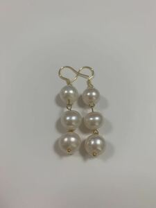  fresh water pearl hook earrings 3 ream 
