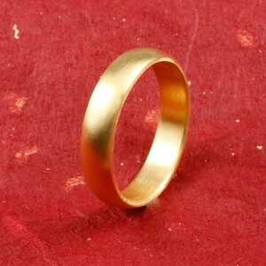 純金 24金 k24 幅広 指輪 ピンキーリング 婚約指輪 エンゲージリング ホーニング加工 つや消し 地金リング 1-10号 ストレート 送料無料