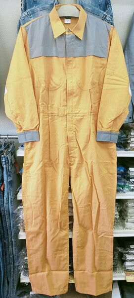 YAMATAKA 長袖 ツナギ 作業着 size.L col.ライトオレンジ【処分品】夏用(脇下メッシュ)