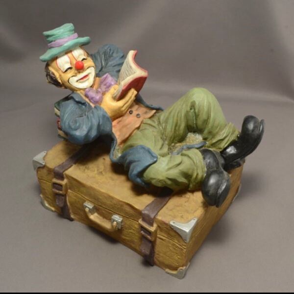 アンティーク風 ピエロ 人形置き物 道化師 クラウン (clown)インテリア