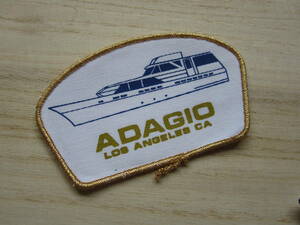 ADAGIO アダージョ ロサンゼルス LOS ANGELES CA ボート 船 プリント ワッペン/釣り キャップ ビンテージ 21