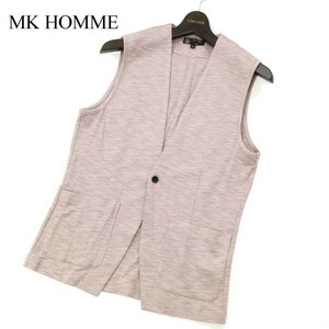 MK HOMME Michel Klein Homme blur thread * jersey - braided 1B stretch the best gilet Sz.46 men's C2T07249_7#O