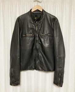 [LEVI'S VINTAGE CLOTHING] LVC Vintage Reproduction J-100型 バイカーレザージャケット シングルライダース M 牛革 ブラック 70078-0001