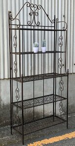  special price! antique style ba lock style gothic style black kopa- color 5 step shelf 5 step display shelf 