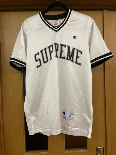 値下げ交渉 承ります Supreme Champion Wネーム シューティング ジャージ Tシャツ Shooting Jersey シュプリーム チャンピオン Ｖネック