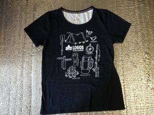 ★LOGOS★ロゴス★半袖t-shirt★ネイビー★サイズLL★レディース★古着★めちゃんこ可愛いデザインです★