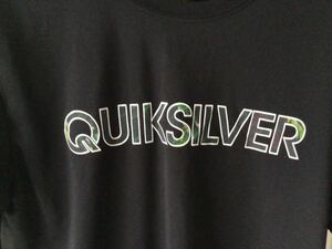 クイックシルバー QUICKSILVER 半袖ラッシュガード Tシャツ ブラック 黒 M サーフィン