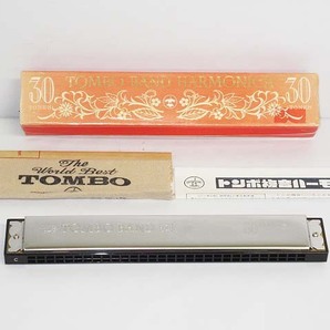 ★rr2306 TOMBO BRAND HARMONICA 30TONES 元箱入り トンボ ハーモニカ 複音ハーモニカ 楽器 昭和レトロ 送料無料★の画像1