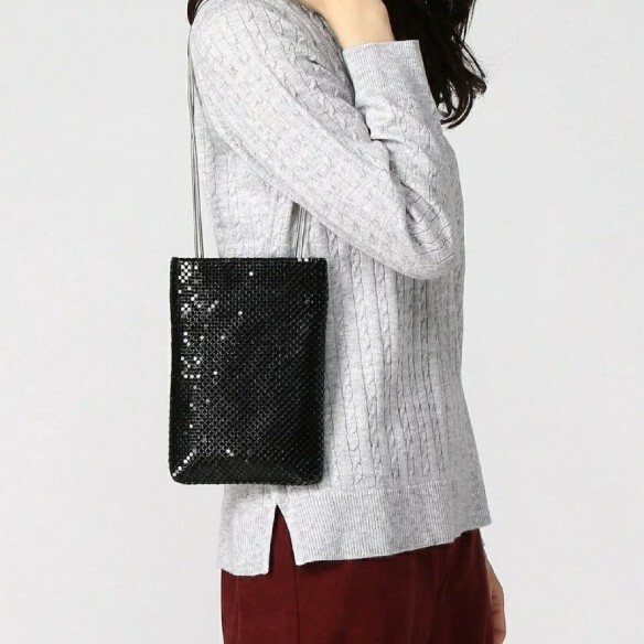 新品 JEANASIS メタルメッシュミニBAGスパンコール ショルダーカバン