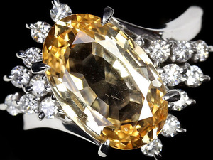 6398SS【1円～】新品【RK宝石】≪Sapphire≫ 極上非加熱 イエローサファイア 特大3.05ct!!! 極上ダイヤモンド Pt900 高級リング ダイヤ